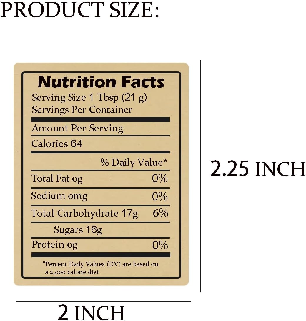 Health & Wellness Lafayette - 600pcs Label Madu Kraft Perekat Sendiri